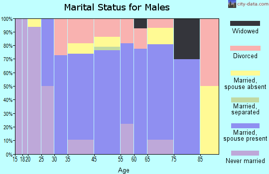 Wayne County marital status for males