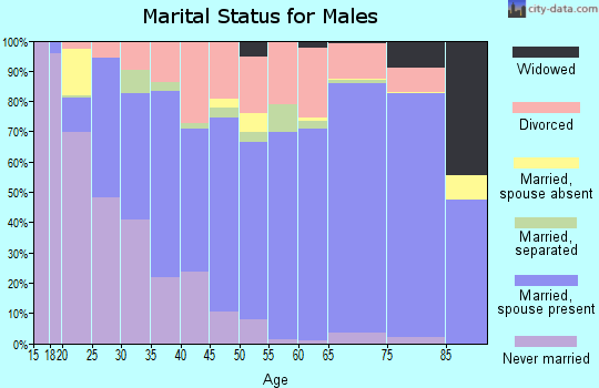 Dent County marital status for males