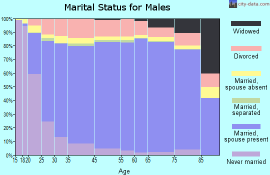 Putnam County marital status for males