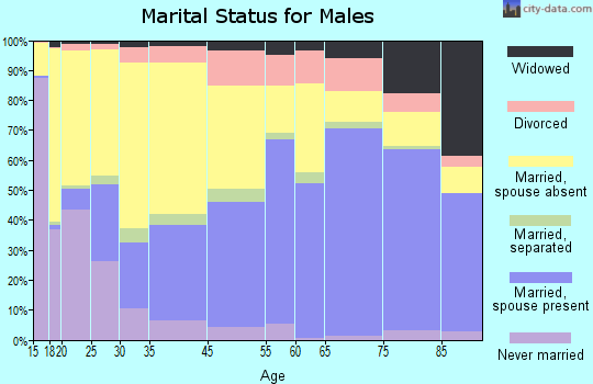 Surry County marital status for males