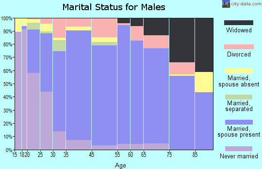 Unicoi County marital status for males