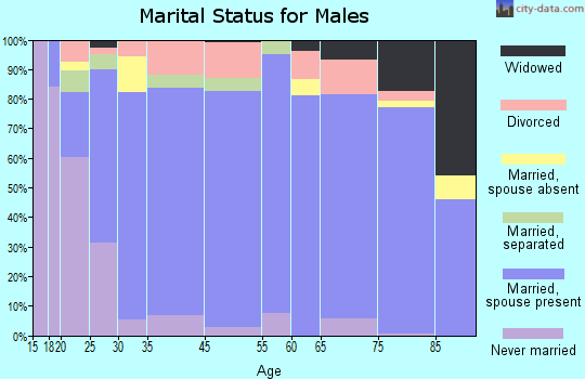 Ralls County marital status for males