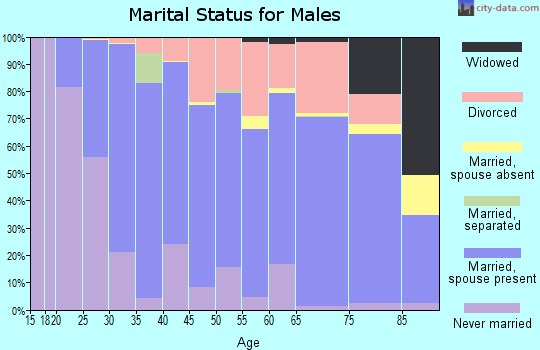 Hughes County marital status for males