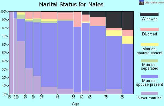 Union County marital status for males