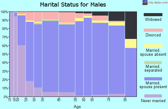 Stark County marital status for males