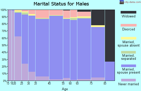Valley County marital status for males