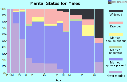 Wyandot County marital status for males