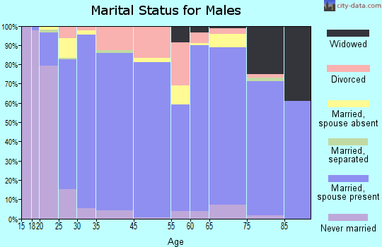 Goliad County marital status for males
