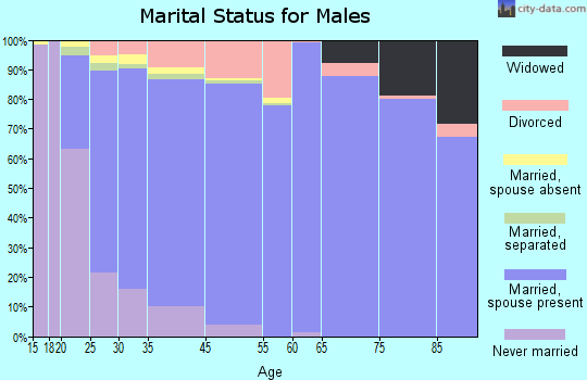 Liberty County marital status for males