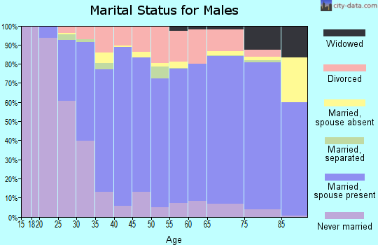 Floyd County marital status for males