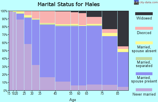 Union County marital status for males
