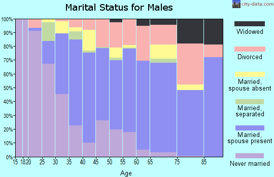Park County marital status for males