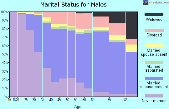 Onondaga County marital status for males