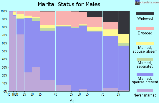 Barnwell County marital status for males