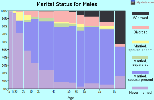 Weakley County marital status for males