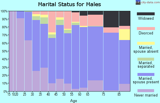 Juniata County marital status for males