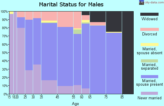 Wayne County marital status for males