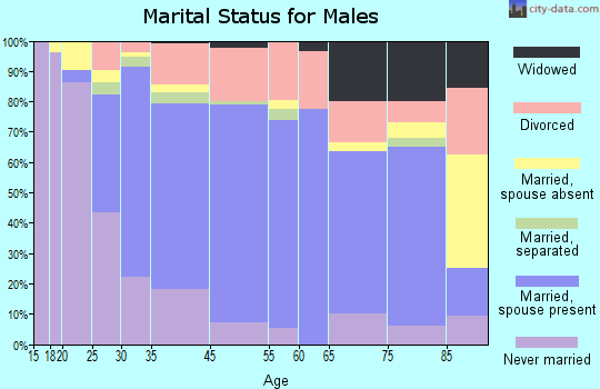 Oldham County marital status for males