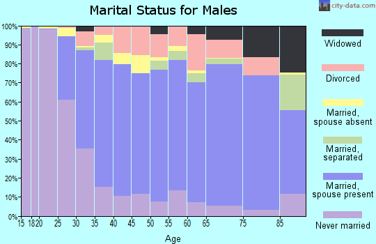 San Benito County marital status for males