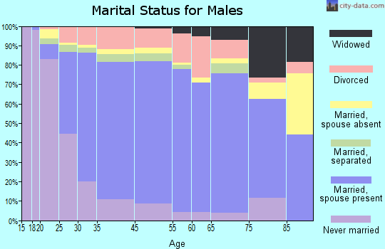 St. Louis County marital status for males