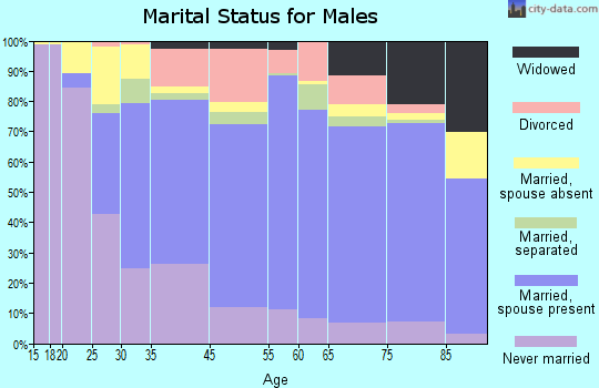 Woodbury County marital status for males