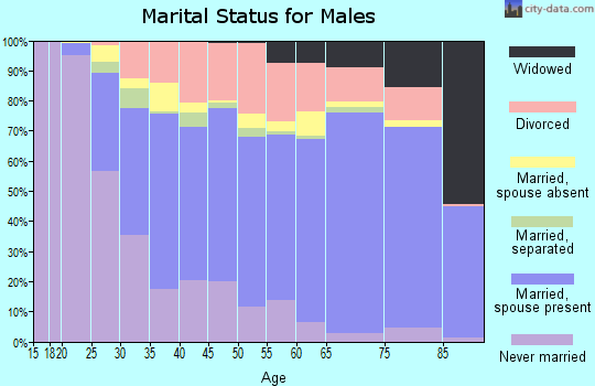 Natchitoches Parish marital status for males