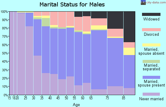 Lackawanna County marital status for males
