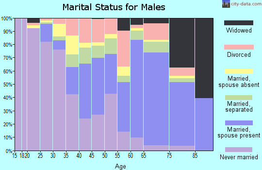 Marlboro County marital status for males