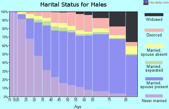 San Bernardino County marital status for males