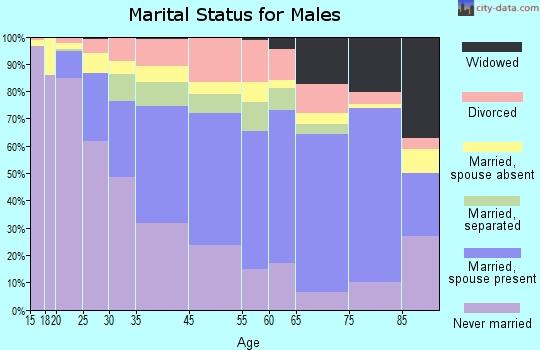Shelby County marital status for males