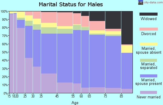 Hemphill County marital status for males