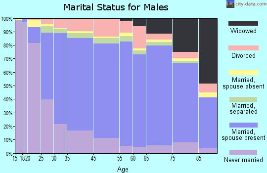Spencer County marital status for males