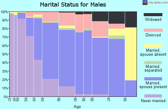 La Paz County marital status for males
