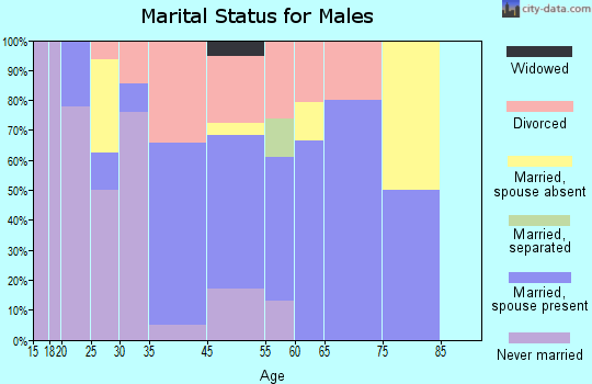 Aleutians East Borough marital status for males