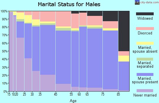 Pierce County marital status for males