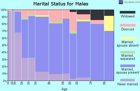 Calhoun County marital status for males