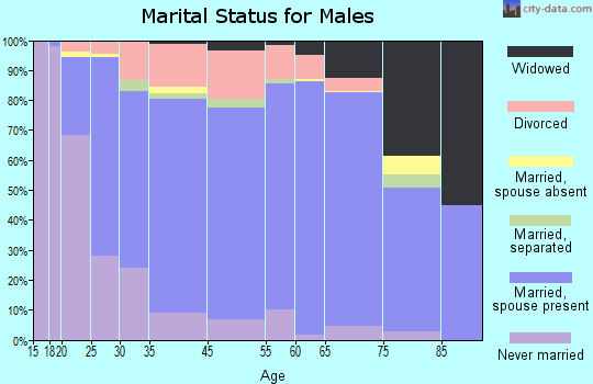Knox County marital status for males