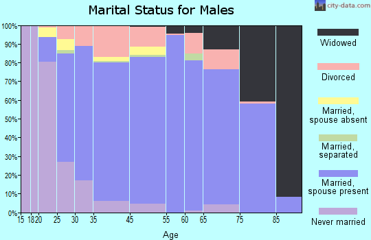 La Salle County marital status for males