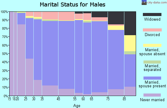 Upson County marital status for males