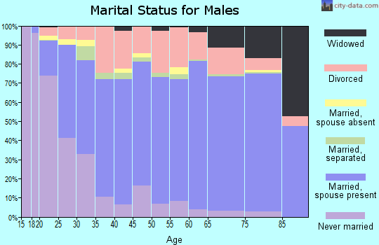 Hawkins County marital status for males