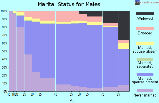 Whitfield County marital status for males