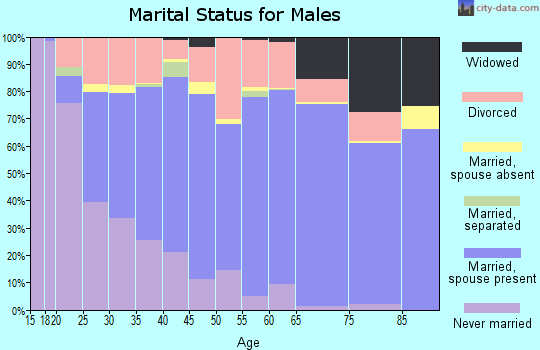 Jay County marital status for males