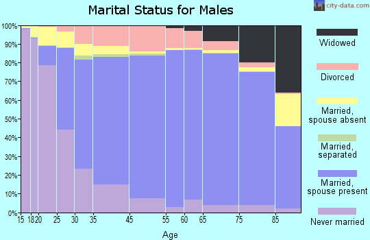 Parker County marital status for males