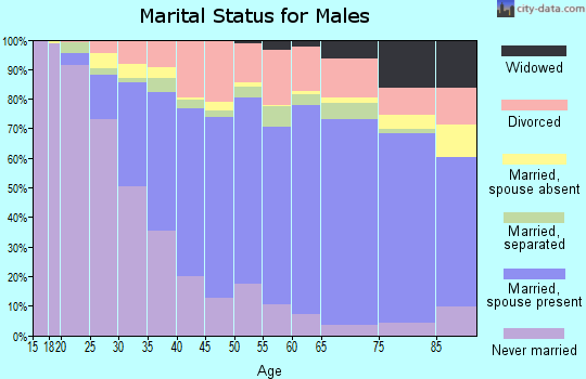 Oswego County marital status for males
