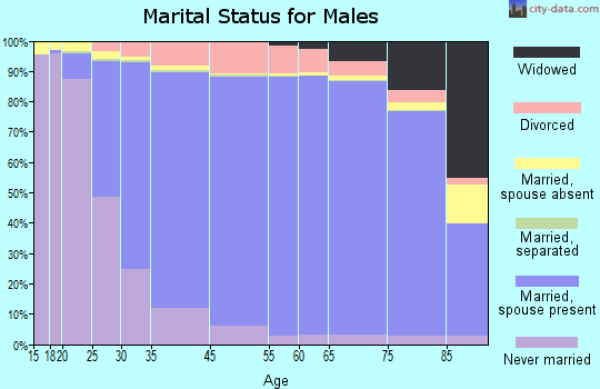 Reagan County marital status for males