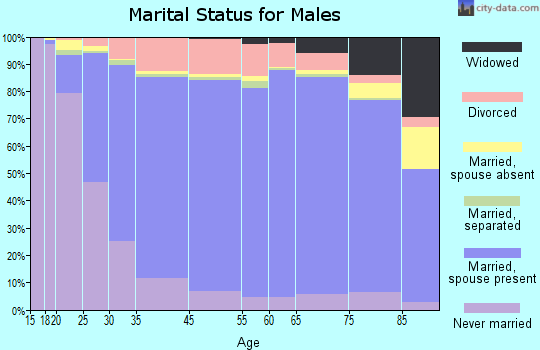 Refugio County marital status for males