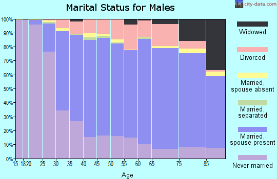Middlesex County marital status for males