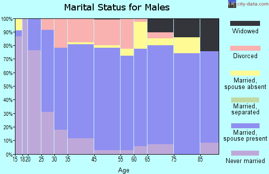 San Saba County marital status for males