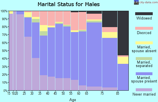 Kalamazoo County marital status for males
