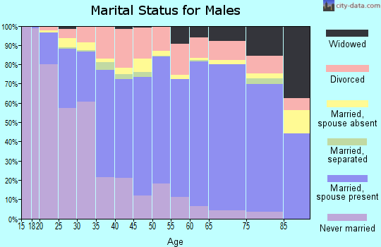 Preston County marital status for males
